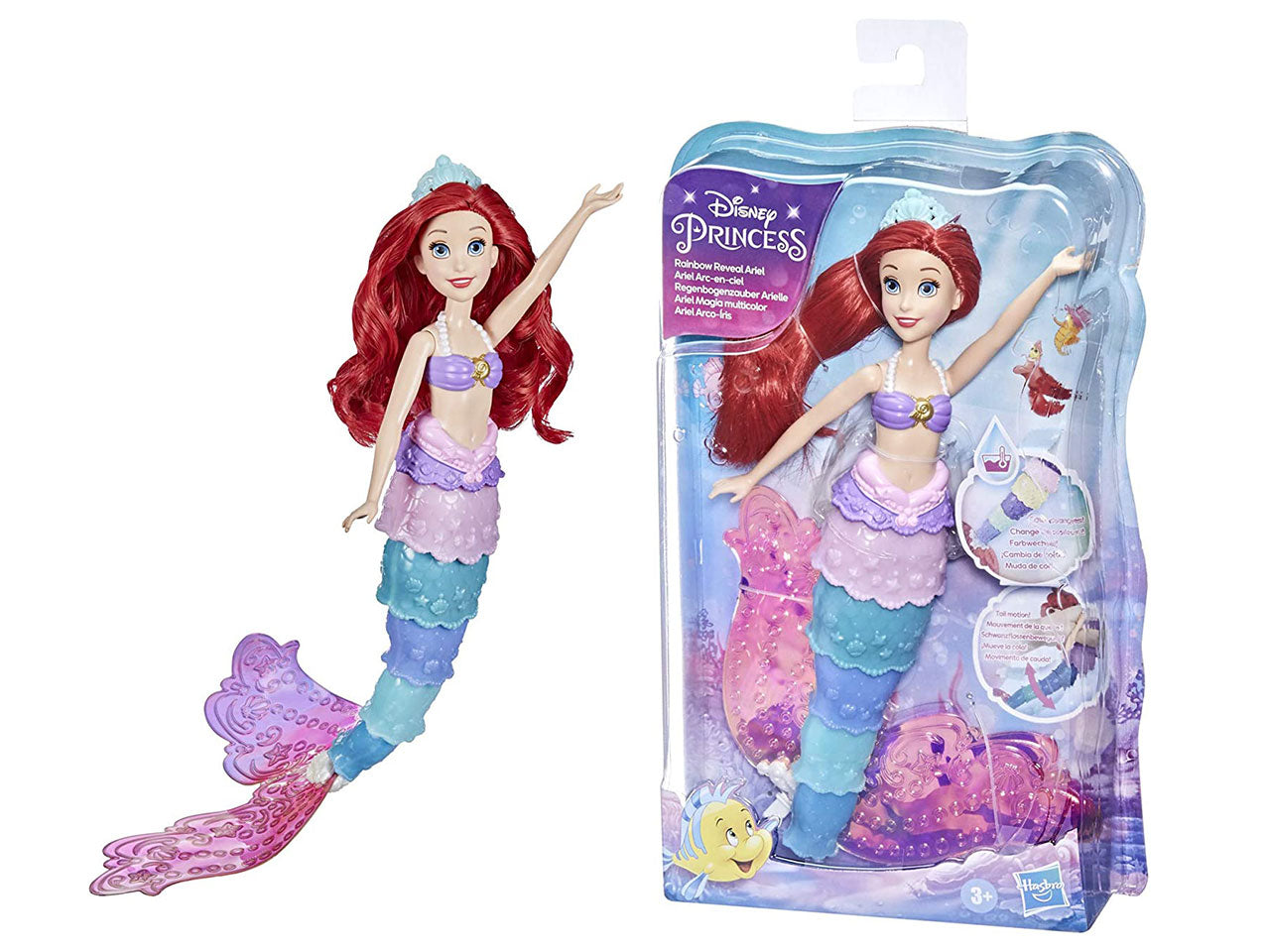 Disney princess rainbow reveal ariel