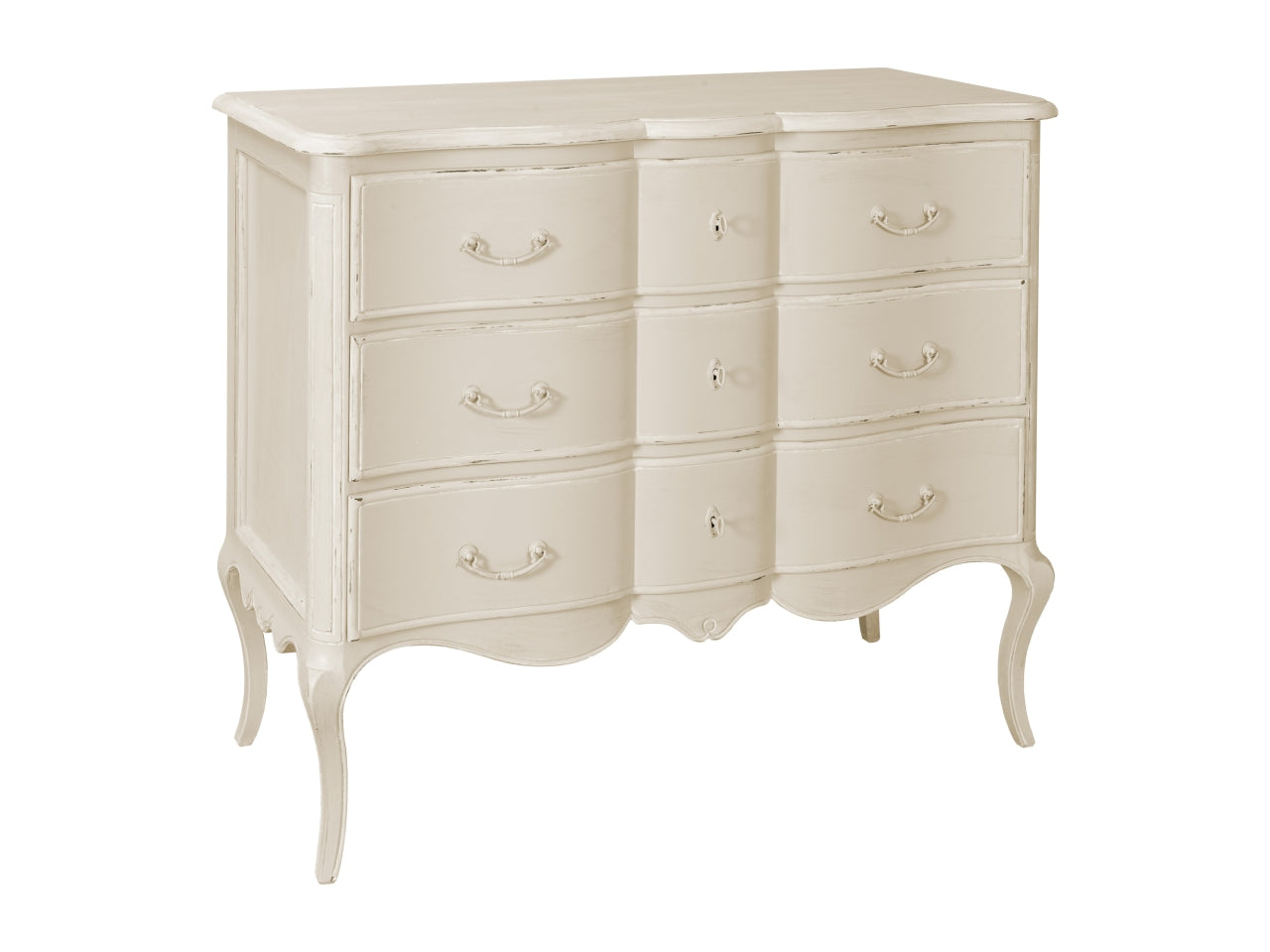 Como' agata bianco con 3 cassetti 120x52x102cm