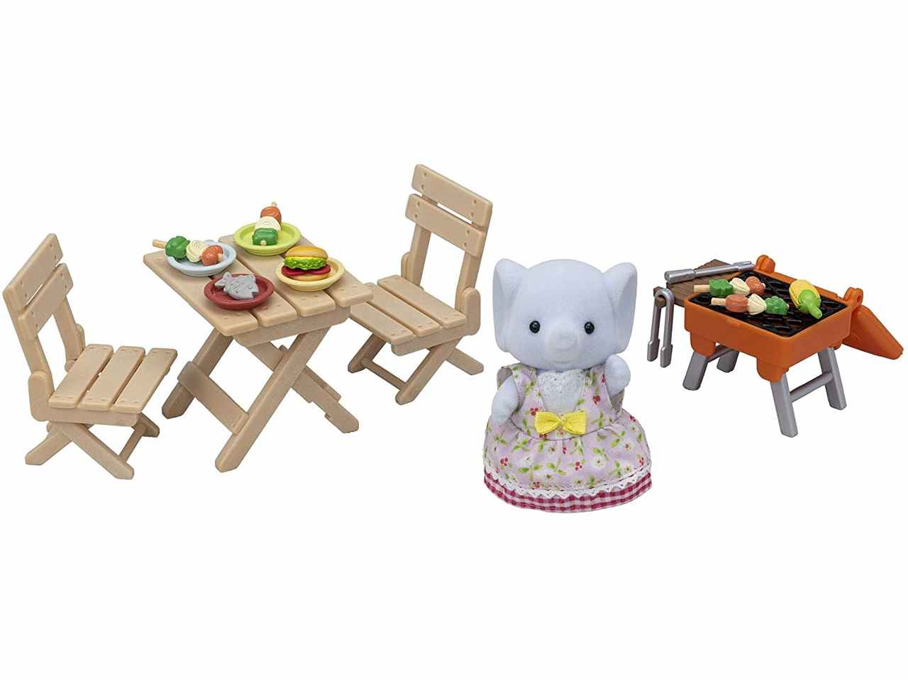 Sylvanian families bbq picnic elephant girl 05640