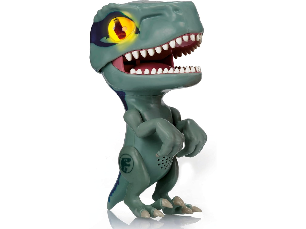 Jurassic world chomper con luce negli occhi e suoni