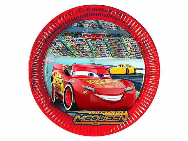 cars 3 piatto 23cm 8 pezzi 87807