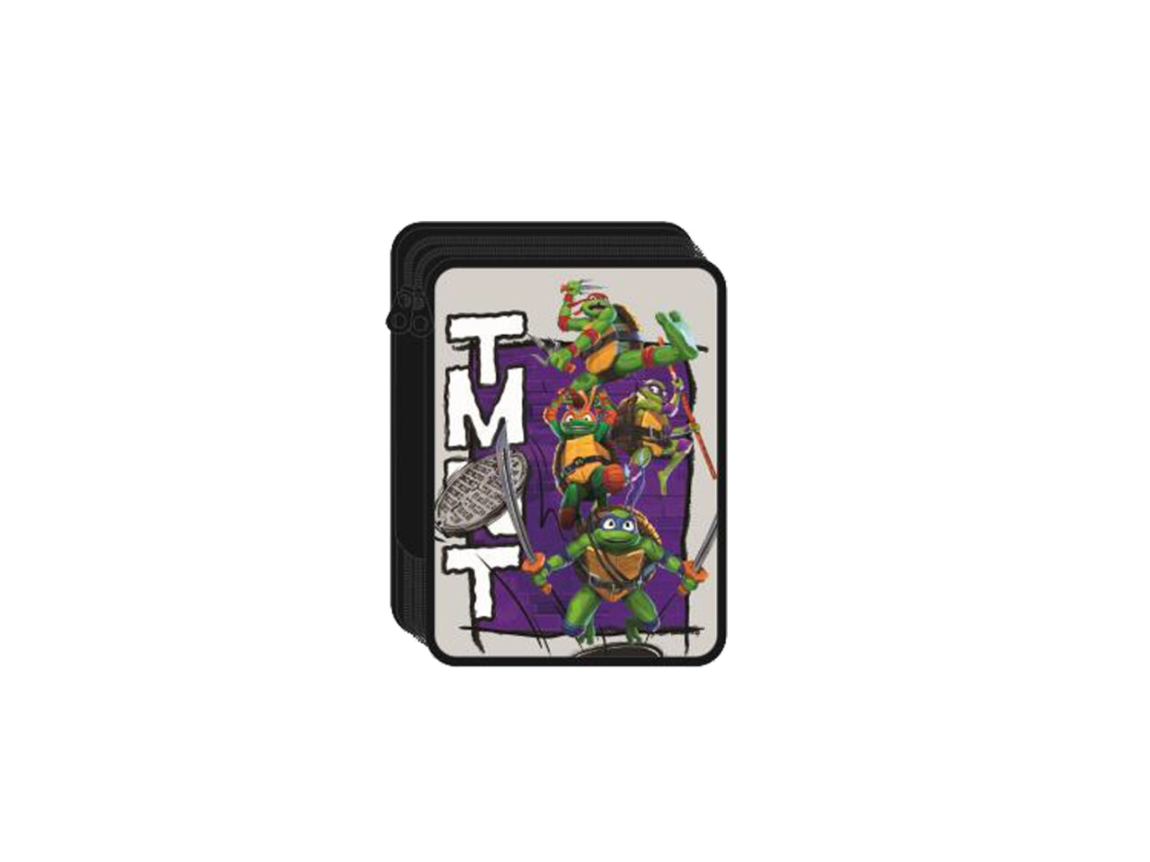 Turtles ninja astuccio con doppia cerniera