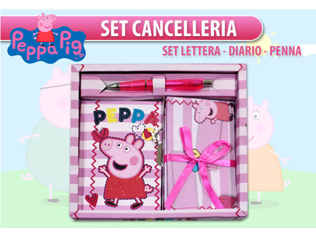 peppa pig set diario c/penna+set ma14