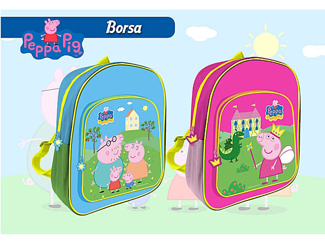 Peppa pig zaino 29x28cm con tasca