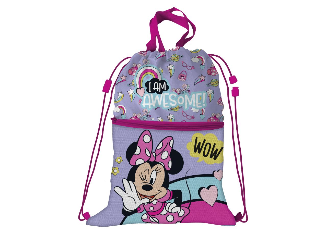 minnie sacca zaino c/tasca 44x33