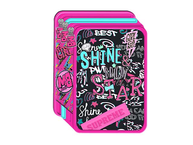 astuccio 3 zip m8 girl shine 1004p9769