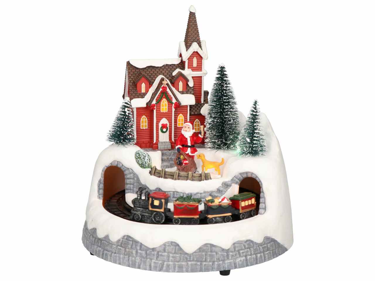 Giostrina villaggio 20x20x22cm con led multicolor