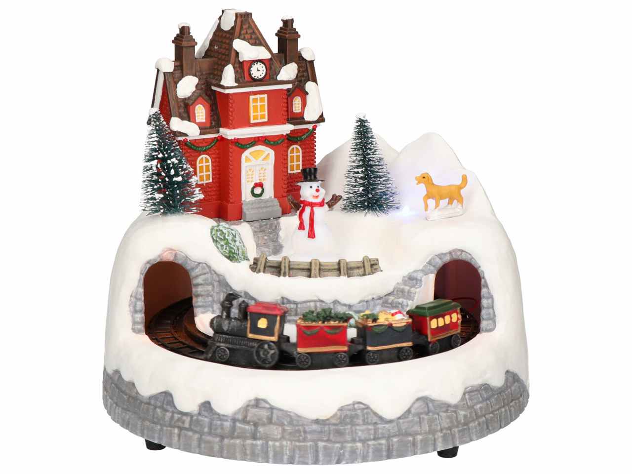 Giostrina villaggio 20x20x22cm con led multicolor
