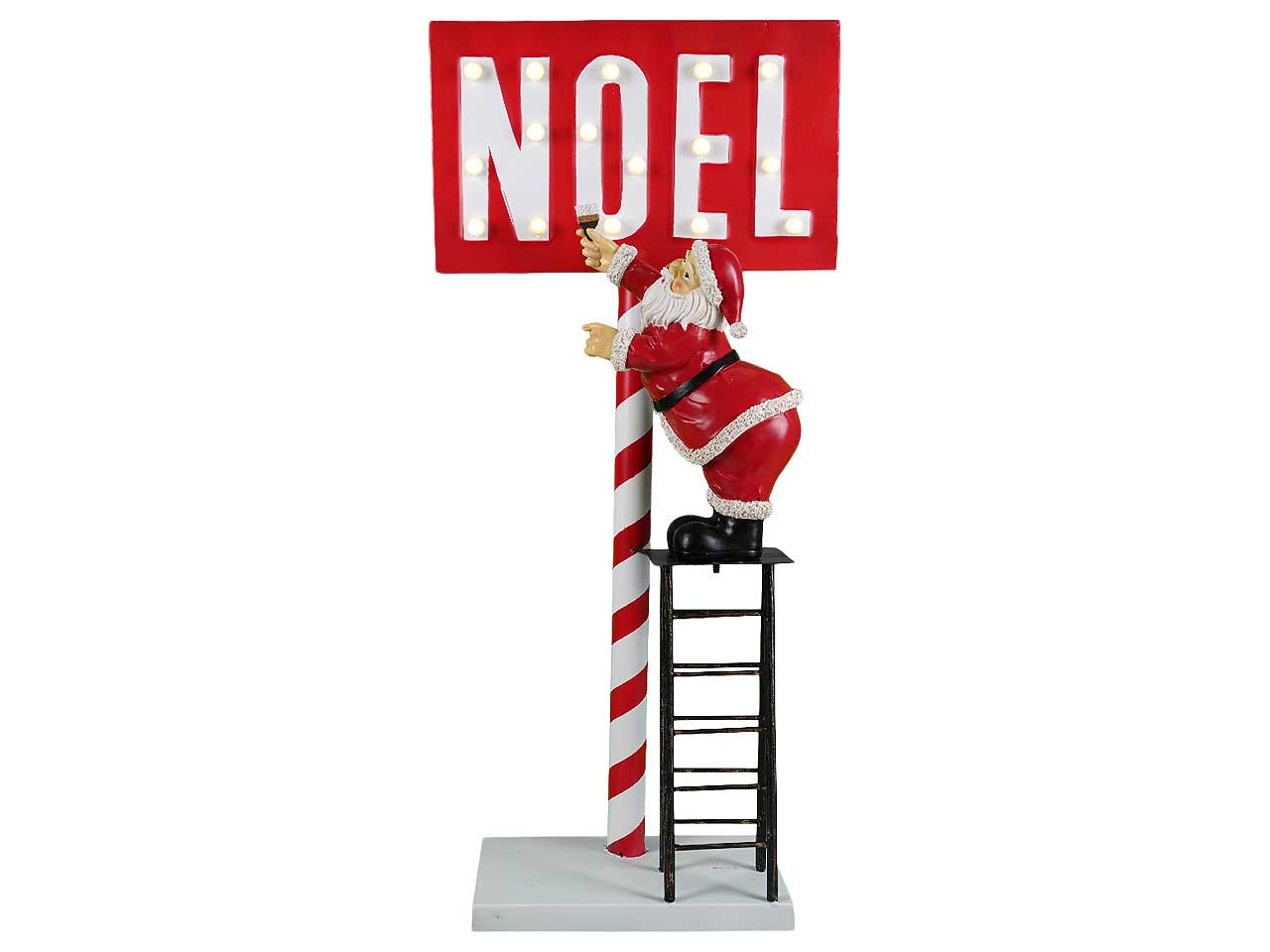 Babbo con segnale natale led 40,5x21x87cm 201390