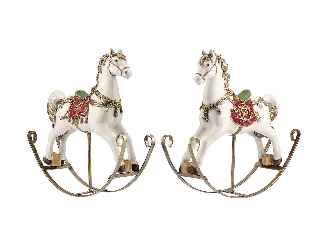 cavallo a dondolo 21x18 bianco 217896