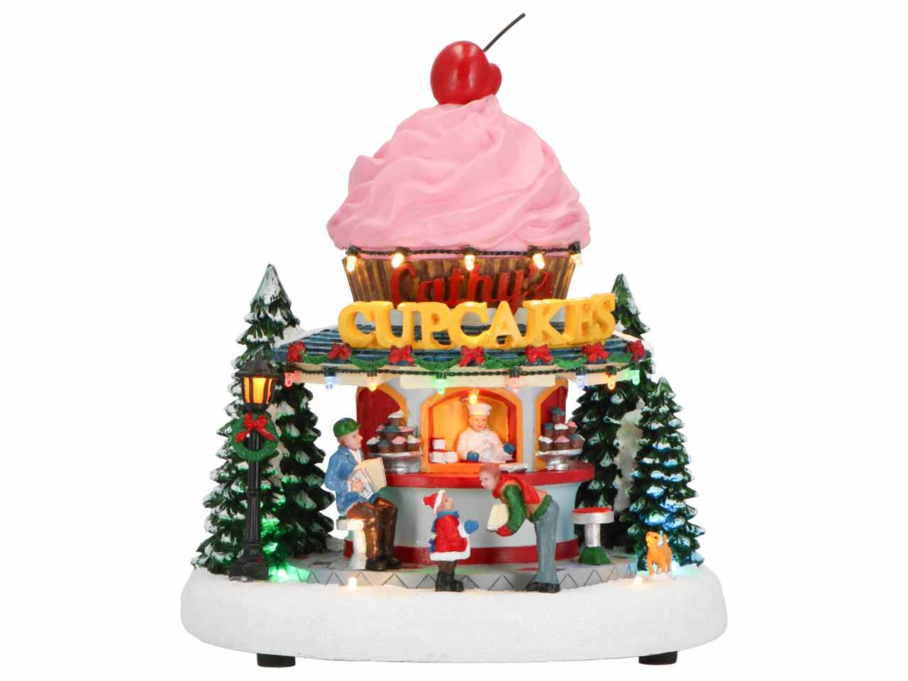 Giostrina cupcake 23,5x18,5x34,5cm con led multicolor e musica