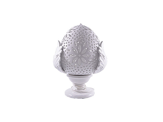 Lampada ceramica 35cm bianca