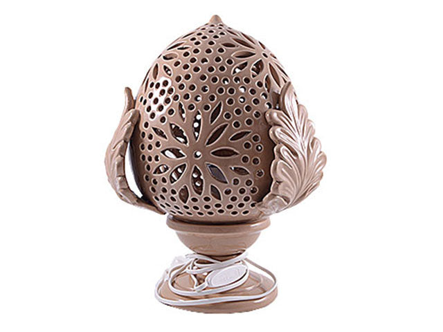 Lampada ceramica 45cm marrone