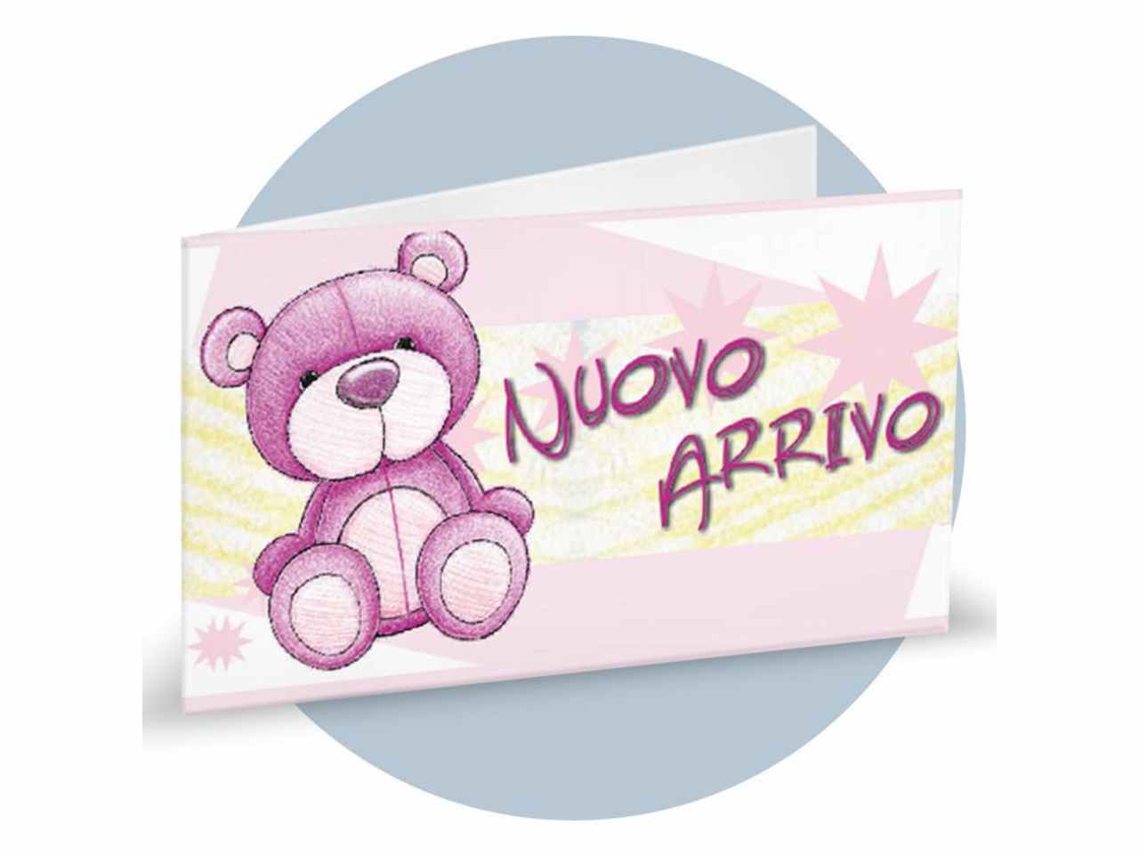 Bigglietto bomboniera 100 pezzi nascita
