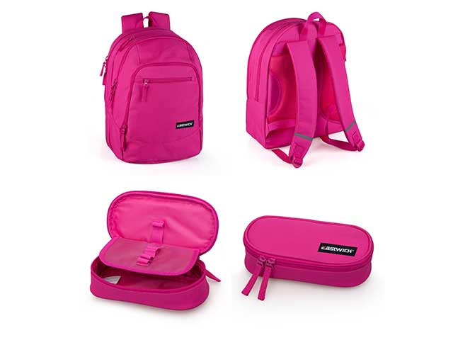 eastwich zaino + astuccio rosa