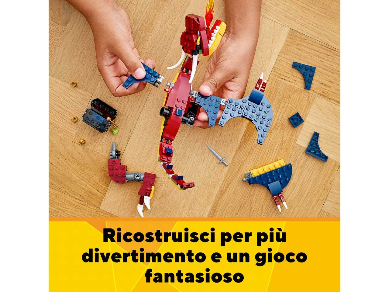 lego creator drago del fuoco.