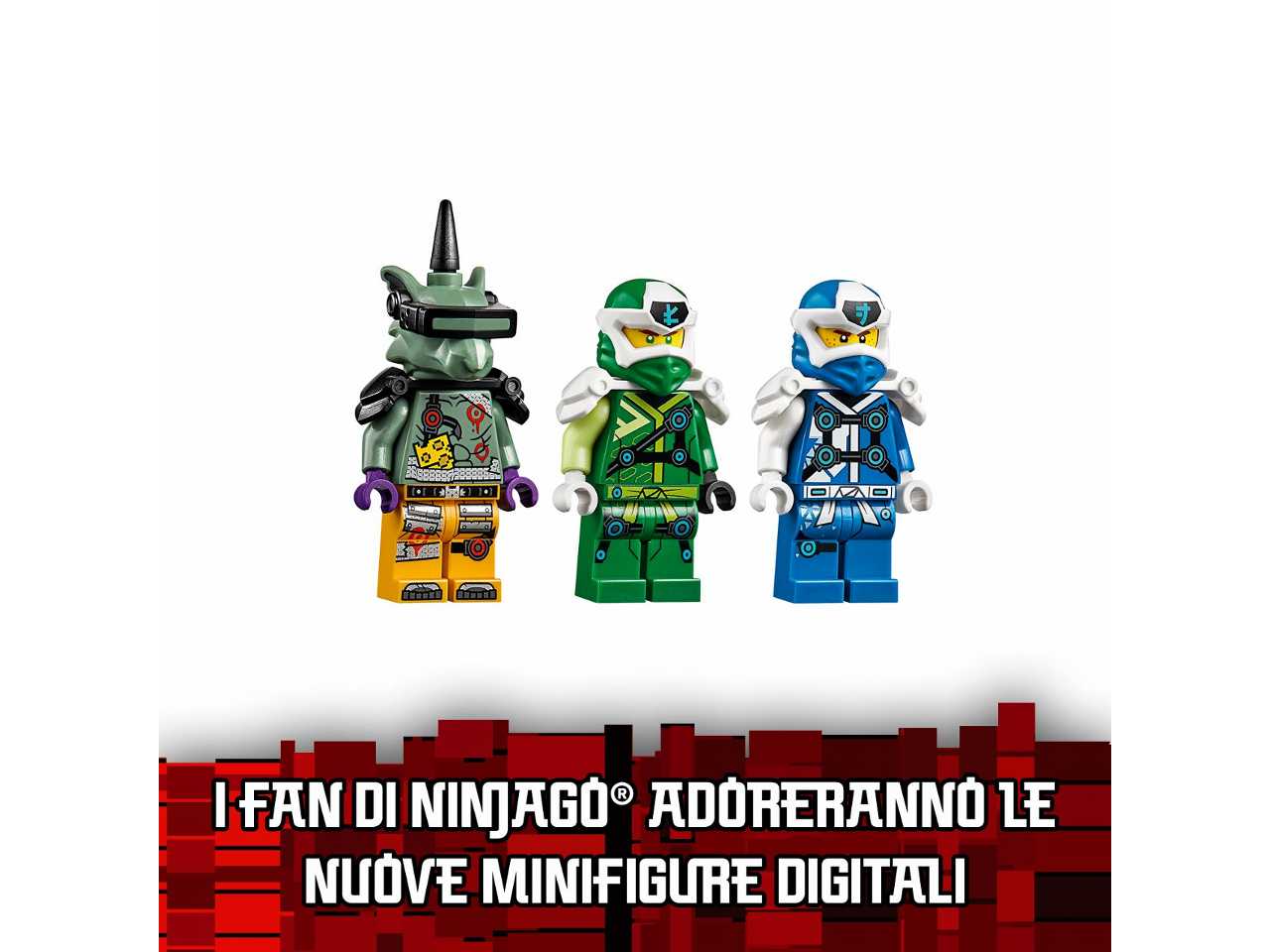 lego ninjago i bolidi di velocità di jay e lloyd.