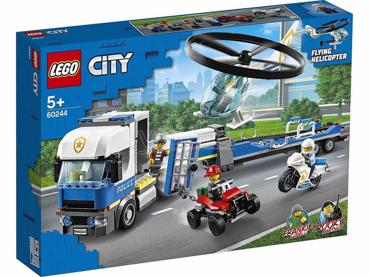 lego city trasportatore di elicotteri della polizia.