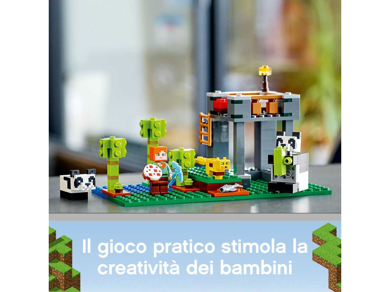 lego minecraft l’allevamento di panda.