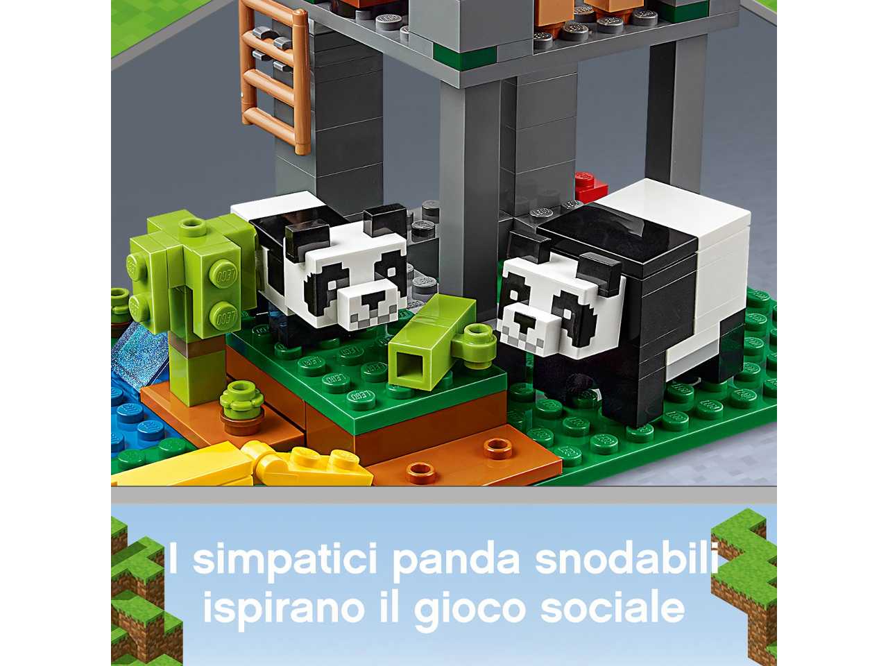 lego minecraft l’allevamento di panda.