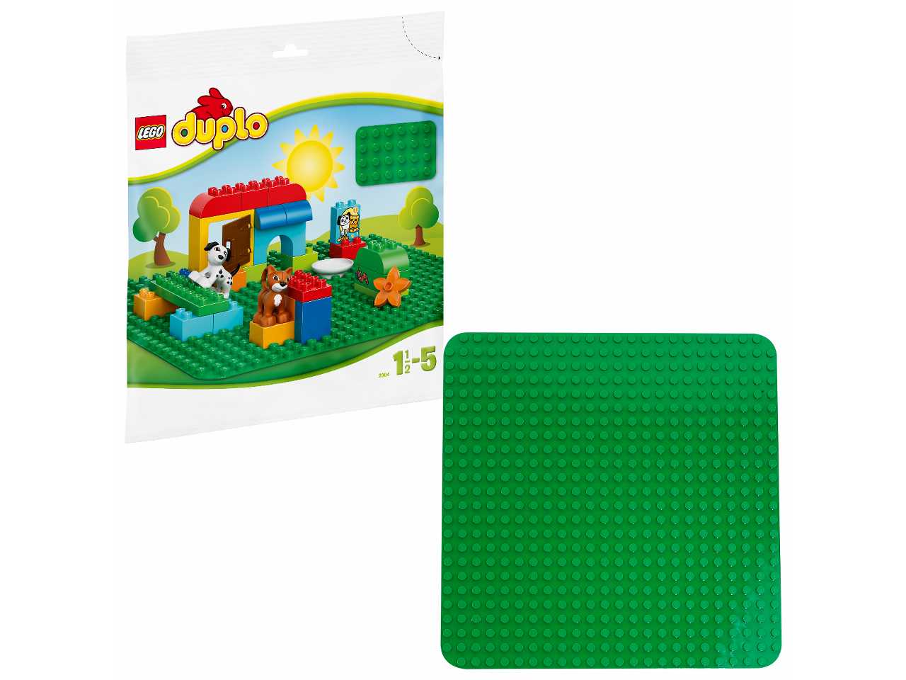 lego duplo base verde.