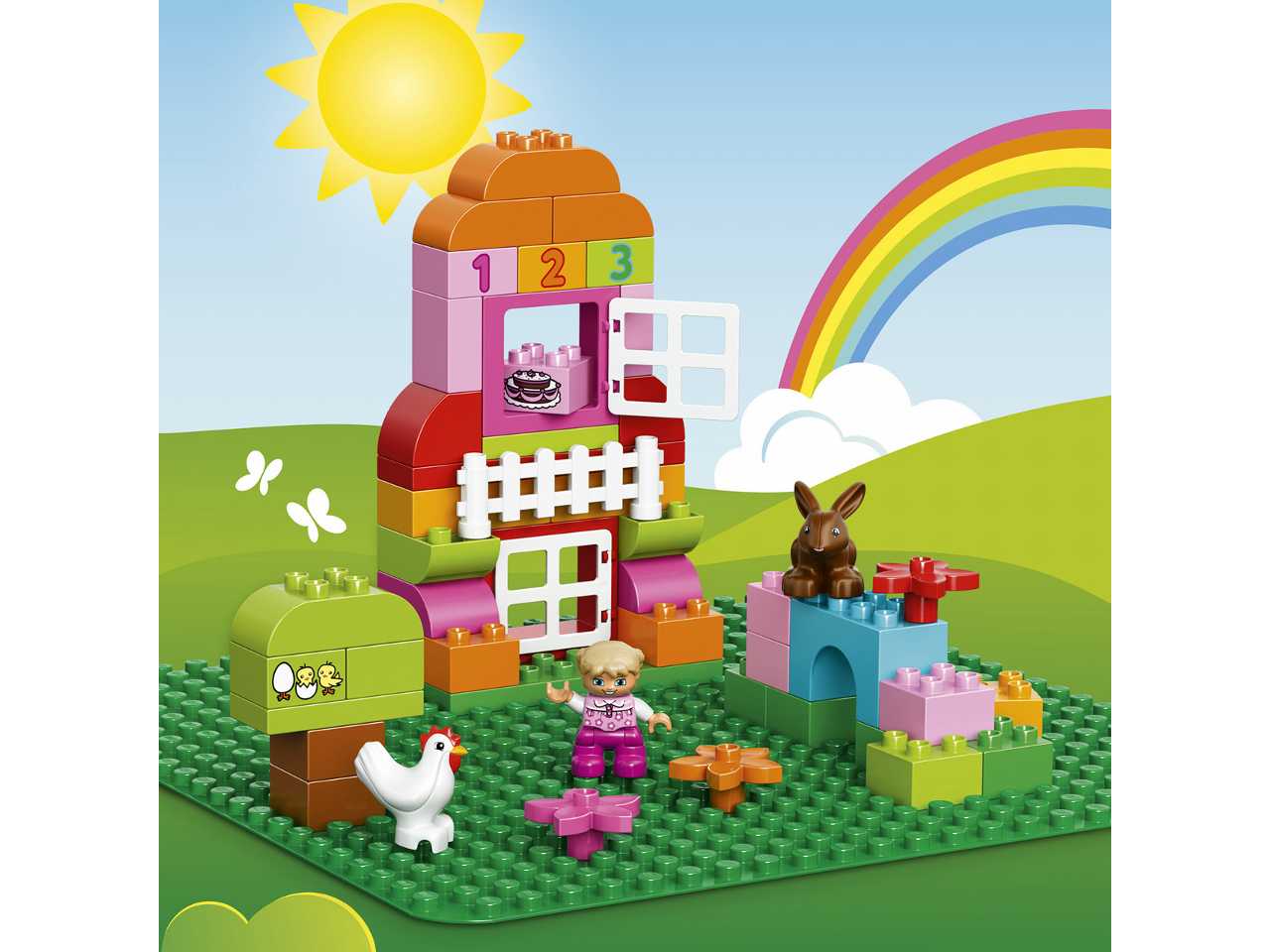 lego duplo base verde.