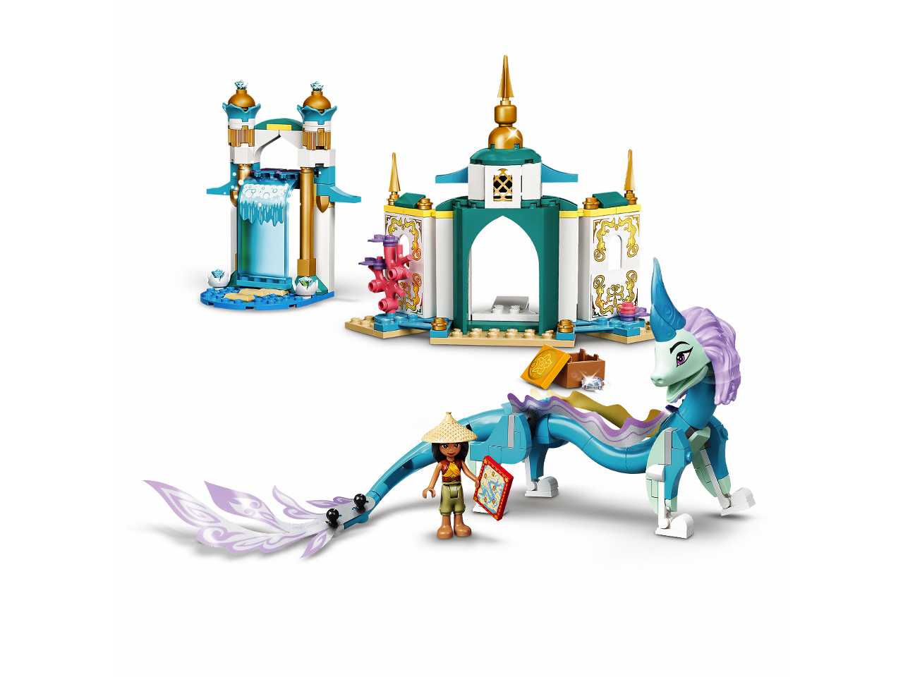 Lego disney princess raya and sisu dragon.