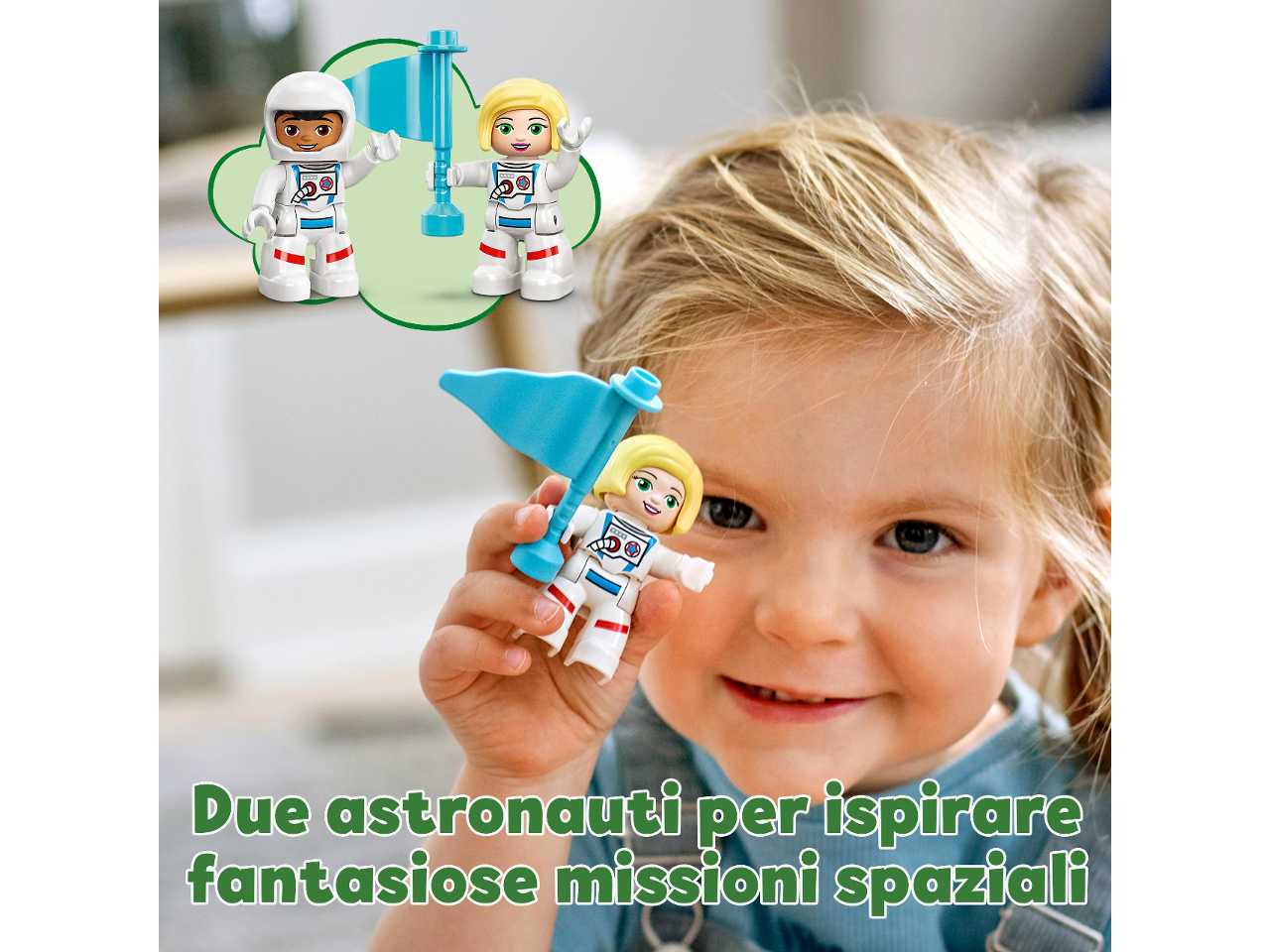 Lego duplo missione dello space shuttle.