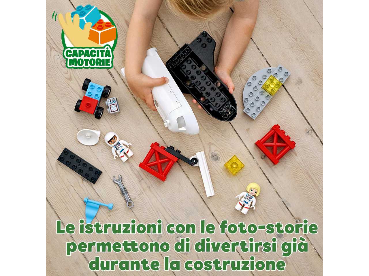 Lego duplo missione dello space shuttle.