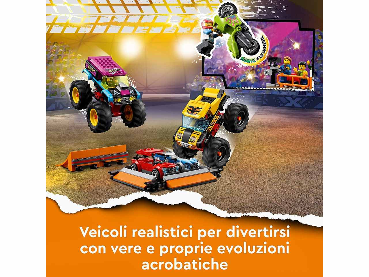 Lego city arena dello stunt show 60295