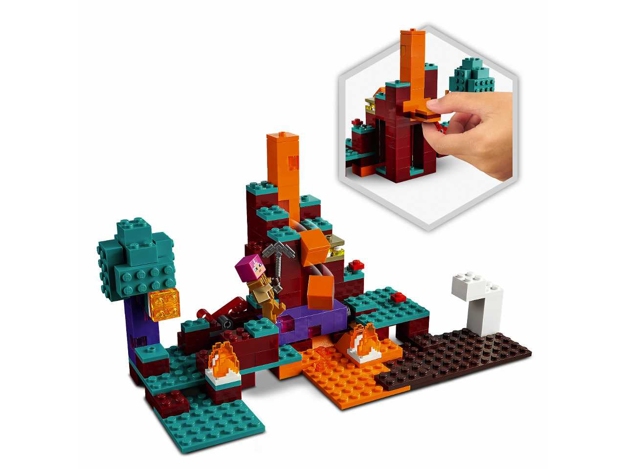 Lego minecraft la warped forest.