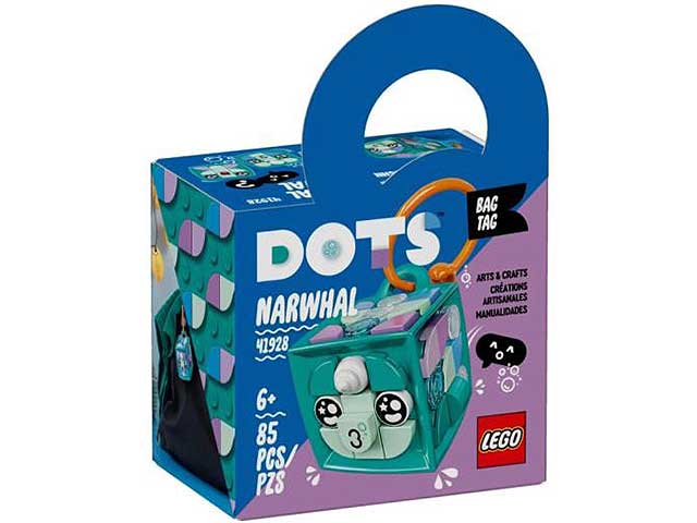Lego dots bag tag narvalo 41928
