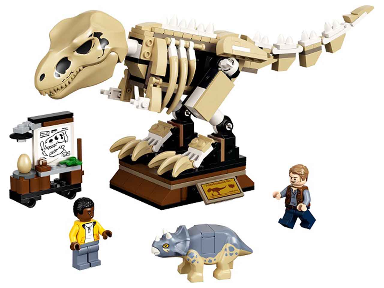 Lego la mostra del fossile di dino.t-rex 76940