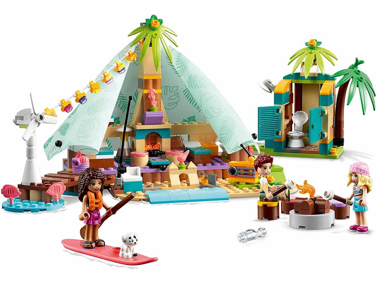 Lego friends glamping sulla spiaggia 41700