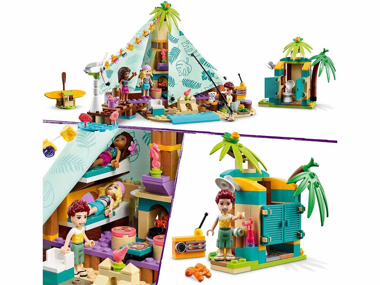 Lego friends glamping sulla spiaggia 41700