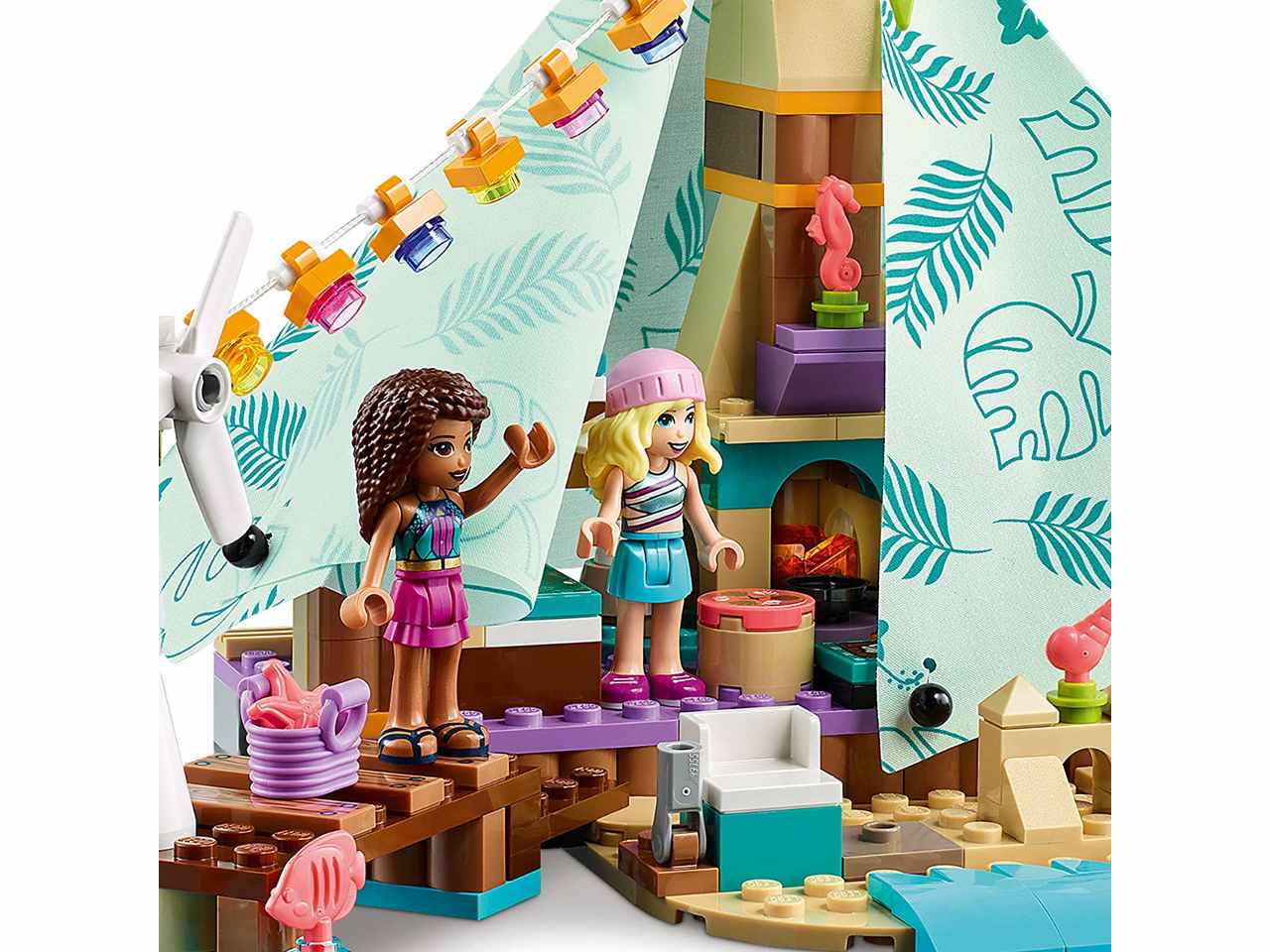 Lego friends glamping sulla spiaggia 41700