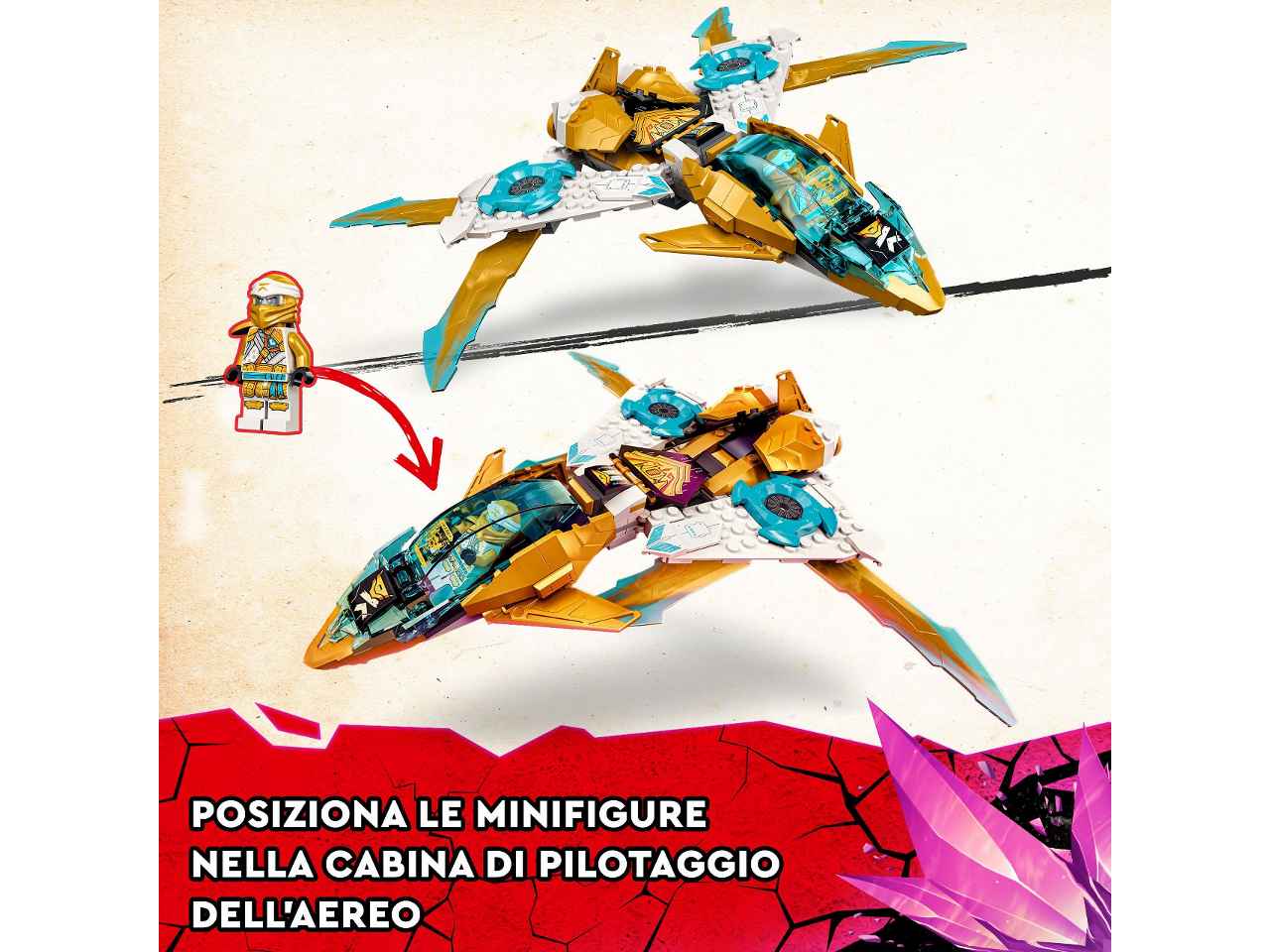 Lego ninjago jet dragone d'oro di zane 71770