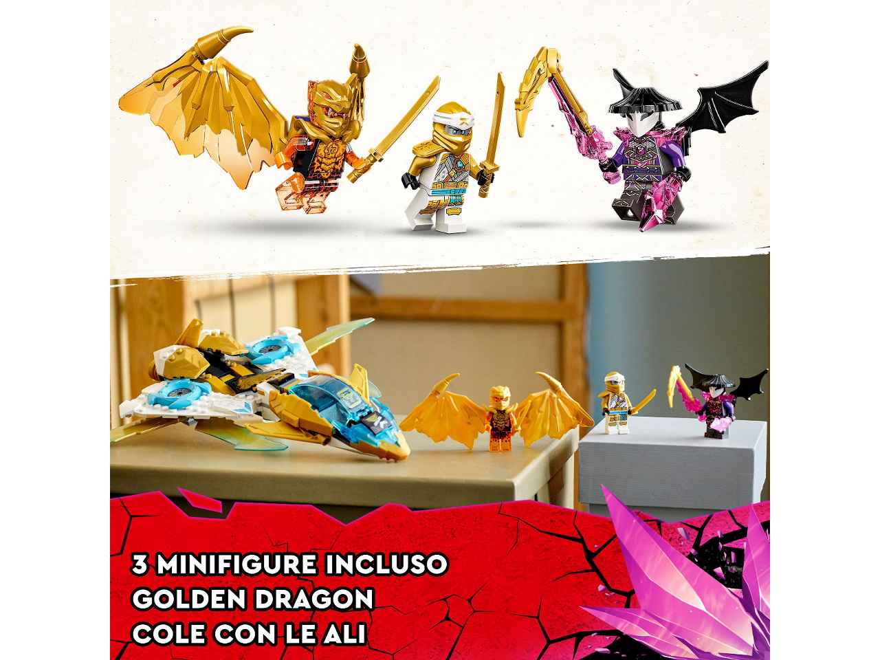 Lego ninjago jet dragone d'oro di zane 71770