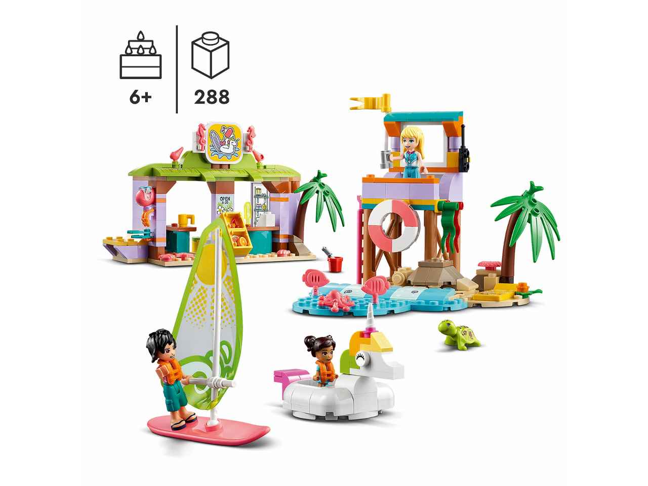 Lego friends div.sulla spiaggia dei surfer 41710