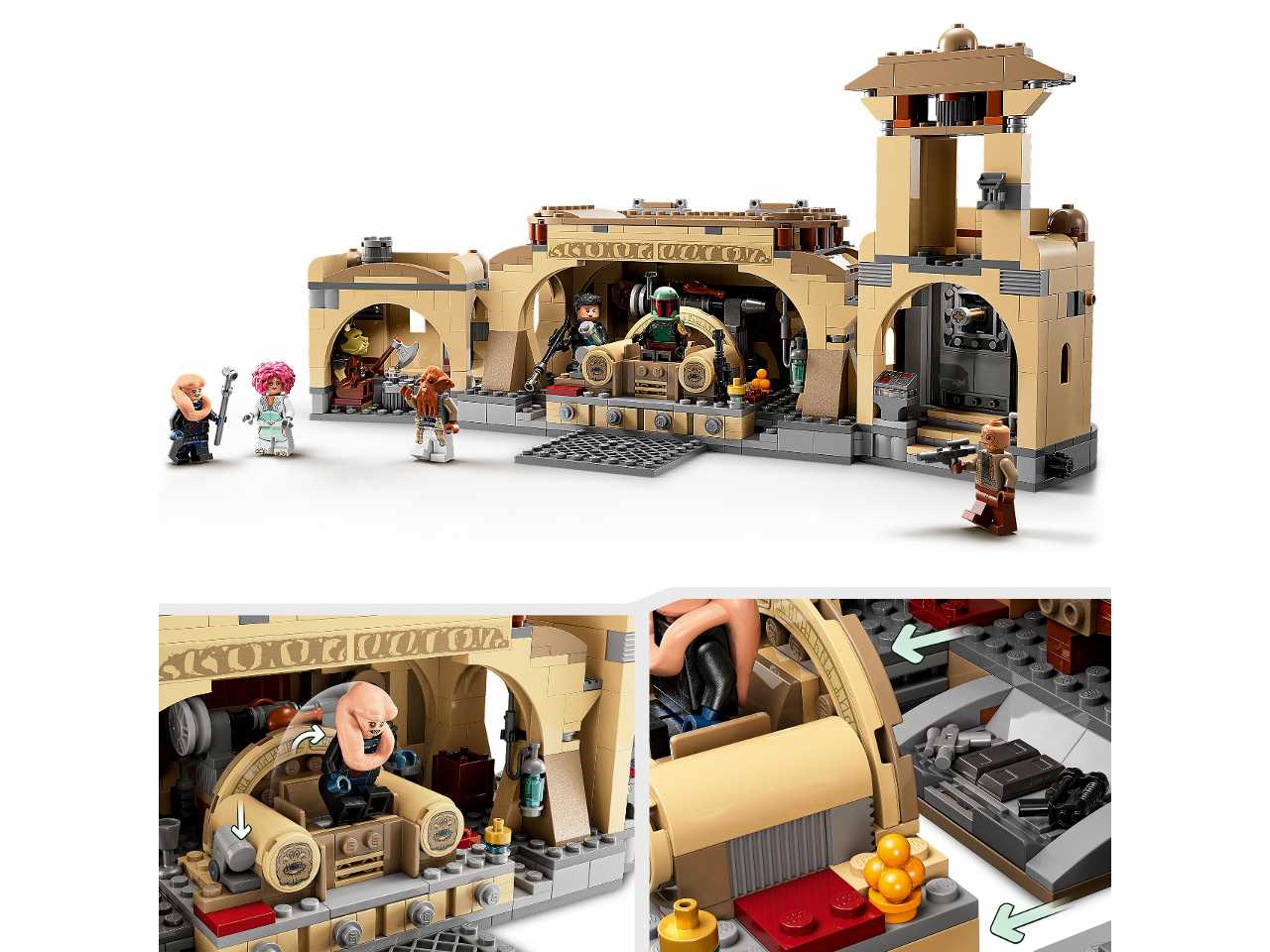 Lego la sala del trono di boba fett.