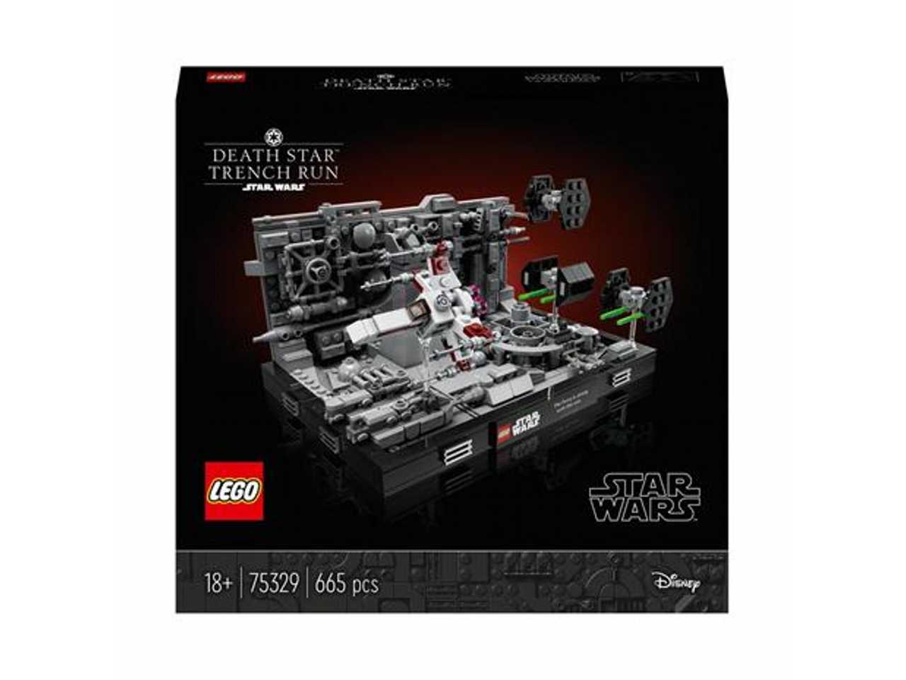 Lego diorama volo sulla trincea della morte nera.