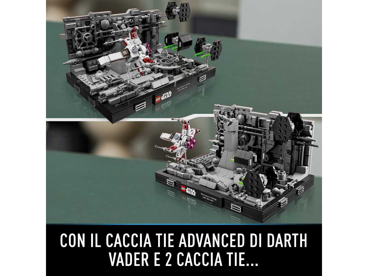 Lego diorama volo sulla trincea della morte nera.