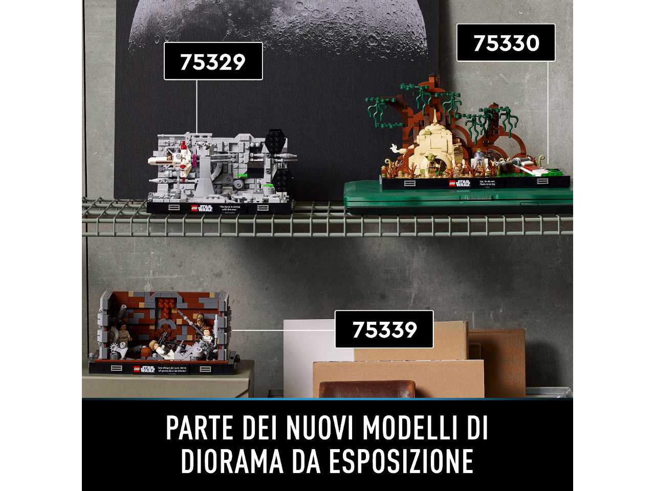 Lego diorama volo sulla trincea della morte nera.