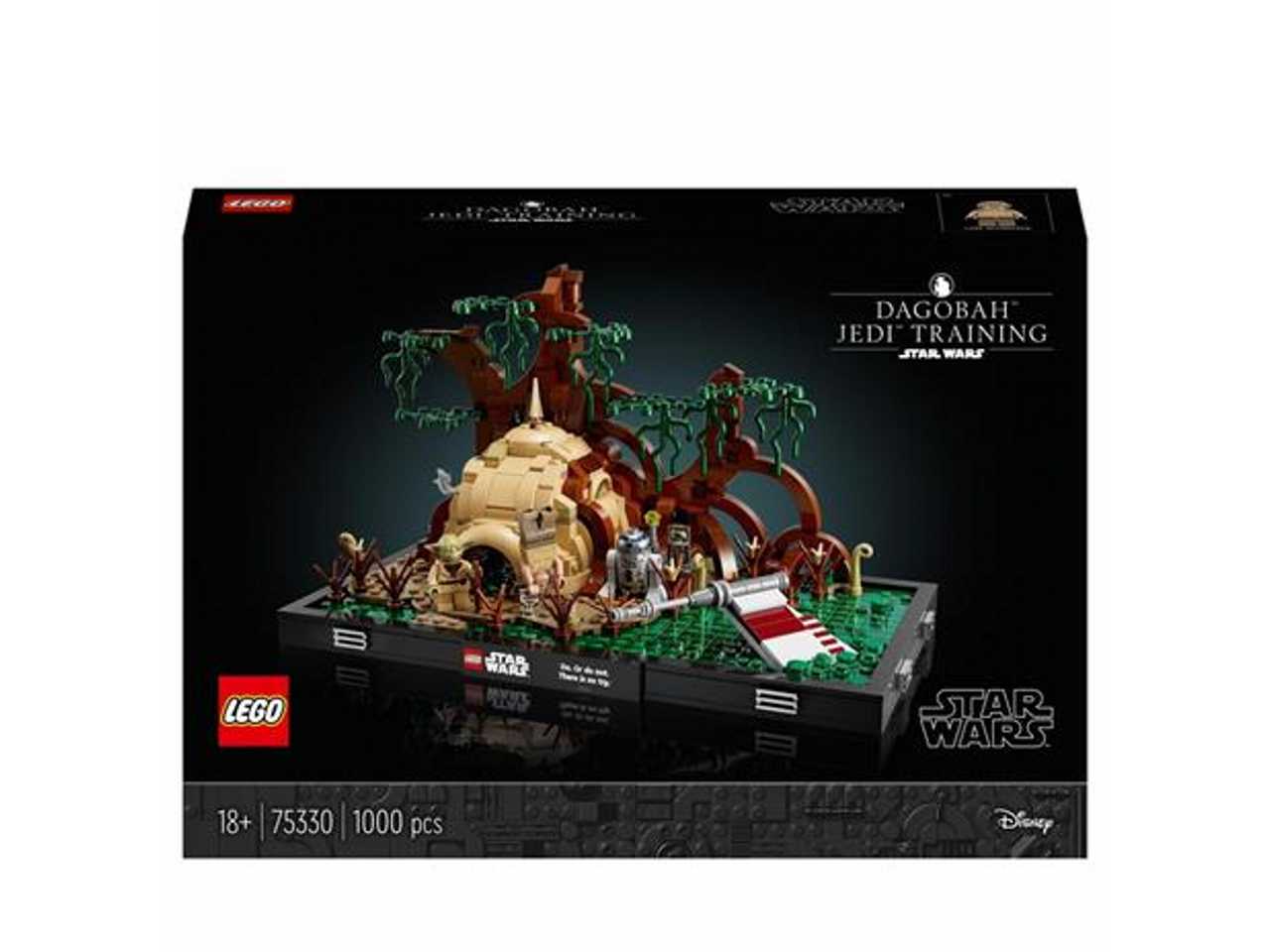 Lego diorama addestramento jedi su dagobah.
