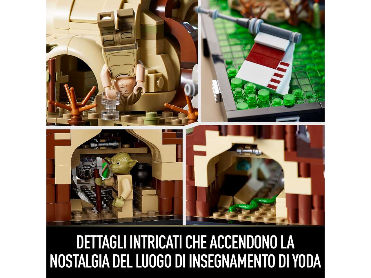 Lego diorama addestramento jedi su dagobah.