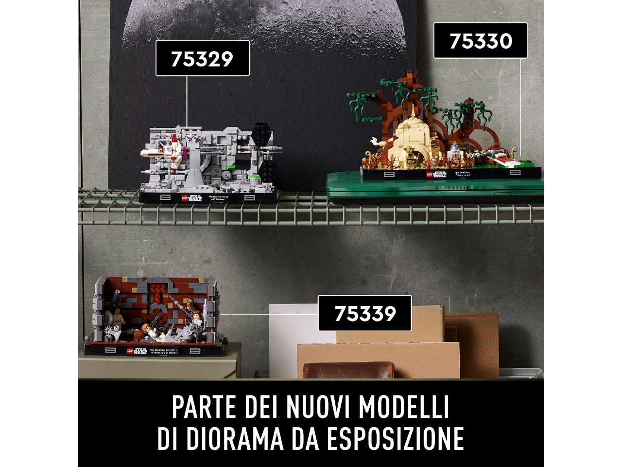 Lego diorama addestramento jedi su dagobah.