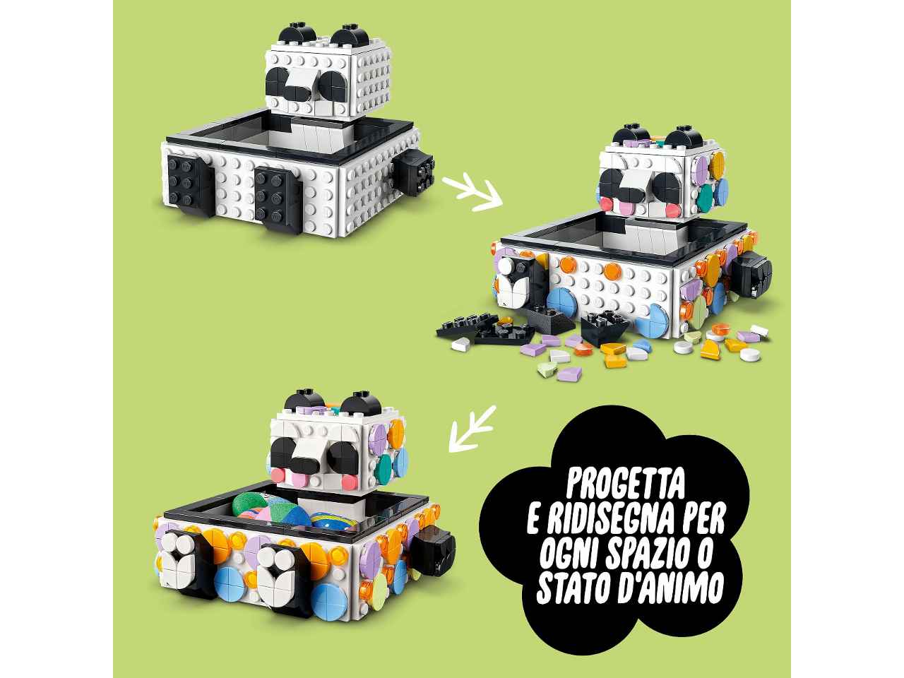 Lego dots simpatico panda p.oggetti 41959