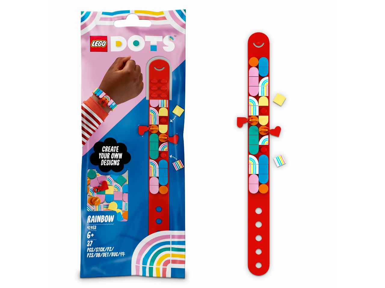 Lego dots braccialetto arcobaleno 41953