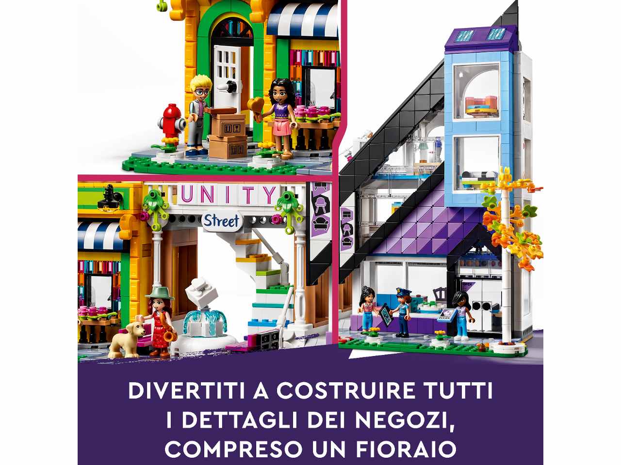 Lego friends negozio di design e fioraio del centro