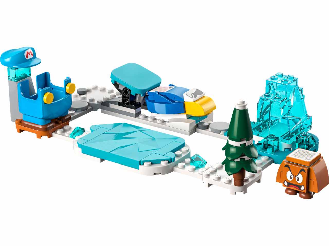 Lego super mario funzionalità che permette di lanciare palle di neve digitali